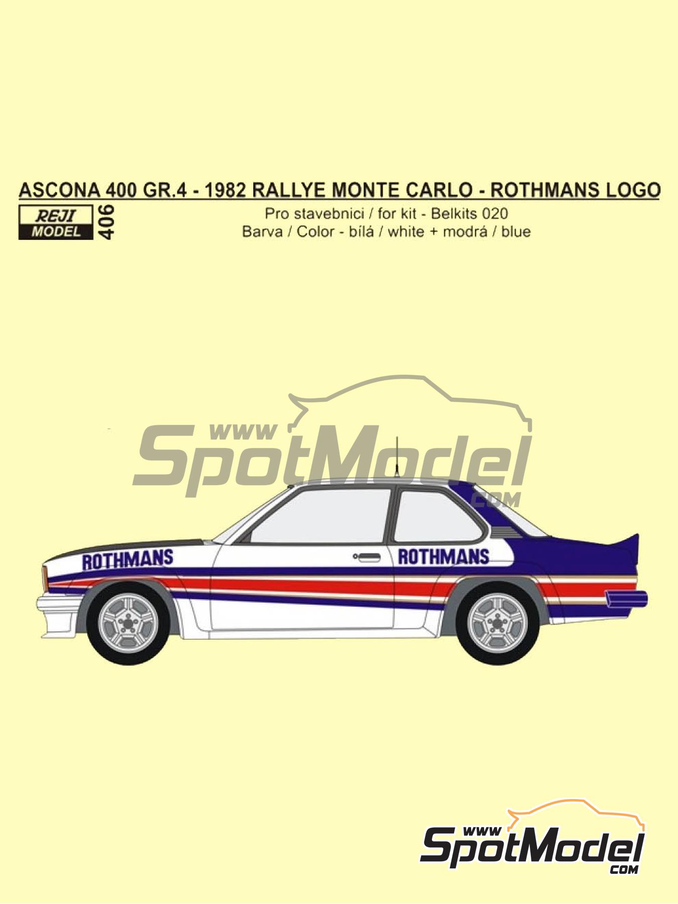 BELKITS Opel Ascona 400 +REJIモデル デカール他 【公式通販】 BELKITS Opel Ascona 400 +REJIモデル デカール他 【公式通販】